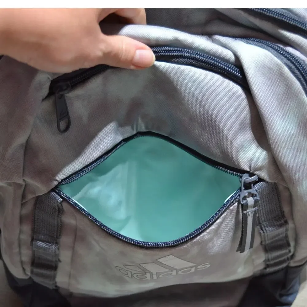 Adidas Girl's Excel 6 Gray & Blue Backpack Travel School